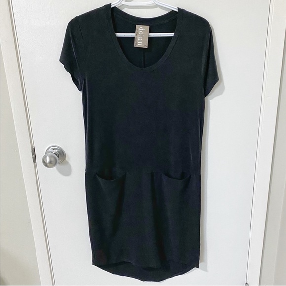 Anthropologie Dolan Left Coast Lorin Tunic Shift Dress Black size XXSmall - Picture 3 of 12